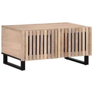 vidaXL, vidaXL Couchtisch Weiß 80x51x40 cm Massivholz Mango, vidaXL Couchtisch Weiß 80x51x40 cm Massivholz Mango