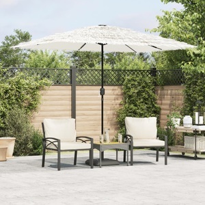 vidaXL, vidaXL Sonnenschirm mit Stahlmast Weiß 300x200x250 cm, vidaXL Sonnenschirm mit Stahlmast Weiß 300x200x250 cm