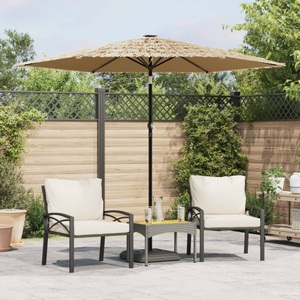 vidaXL, vidaXL Sonnenschirm mit Stahlmast Braun 268x268x226 cm, vidaXL Sonnenschirm mit Stahlmast Braun 268x268x226 cm
