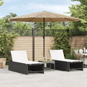 vidaXL, vidaXL Sonnenschirm mit Stahlmast Braun 324x324x247 cm, vidaXL Sonnenschirm mit Stahlmast Braun 324x324x247 cm