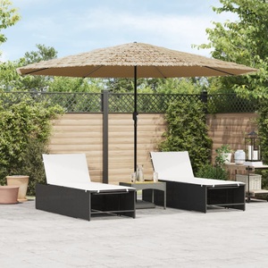 vidaXL, vidaXL Sonnenschirm mit Stahlmast Braun 388x388x248 cm