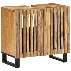vidaXL, vidaXL Waschbeckenunterschrank 62x34x58 cm Raues Massives Mangoholz