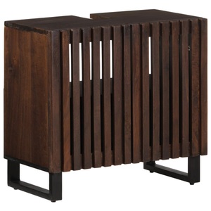vidaXL, vidaXL Waschbeckenunterschrank 62x34x58 cm Braun Massivholz Mango