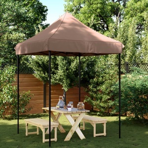 vidaXL, vidaXL Partyzelt Faltbar Pop-Up Braun 200x200x306 cm, vidaXL Partyzelt Faltbar Pop-Up Braun 200x200x306 cm
