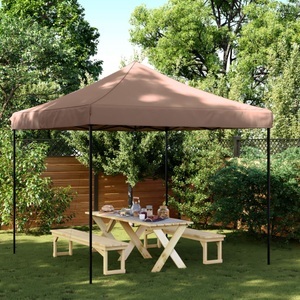 vidaXL, vidaXL Partyzelt Faltbar Pop-Up Braun 292x292x315 cm, vidaXL Partyzelt Faltbar Pop-Up Braun 292x292x315 cm