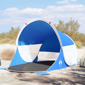 vidaXL, vidaXL Strandzelt Azurblau Pop-Up Wasserdicht