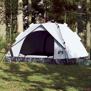vidaXL, vidaXL Kuppel-Campingzelt 3 Personen Weiß Verdunkelt Quick Release, vidaXL Kuppel-Campingzelt 3 Personen Weiß Verdunkelt Quick Release