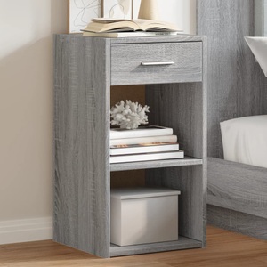 vidaXL, vidaXL Nachttisch Grau Sonoma 35x34x65 cm Holzwerkstoff