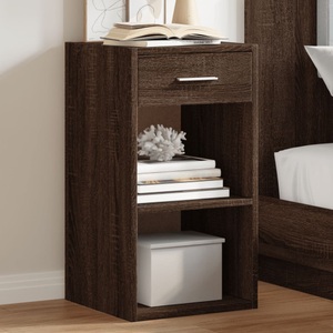 vidaXL, vidaXL Nachttisch Braun Eichen-Optik 35x34x65 cm Holzwerkstoff
