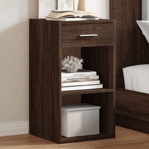 vidaXL, vidaXL Nachttische 2 Stk. Braun Eichen-Optik 35x34x65 cm Holzwerkstoff