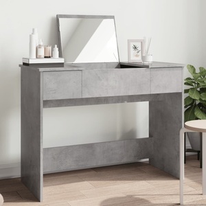 vidaXL, vidaXL Schminktisch mit Spiegel Betongrau 100x45x76 cm, vidaXL Schminktisch mit Spiegel Betongrau 100x45x76 cm