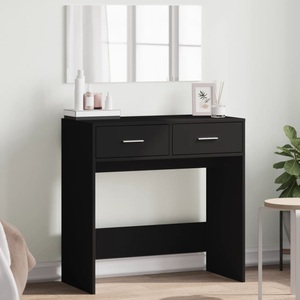 vidaXL, vidaXL Schminktisch mit Spiegel Schwarz 80x39x80 cm