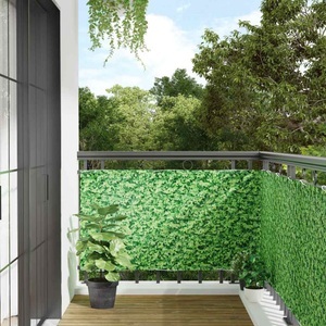 vidaXL, vidaXL Garten-Sichtschutz Pflanzen-Optik Grün 400x90 cm PVC, vidaXL Balkon-Sichtschutz Pflanzen-Optik Grün 400x90 cm PVC