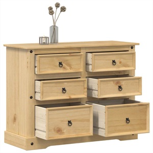 vidaXL, vidaXL Kommode Corona 120x48x91 cm Massivholz Kiefer, vidaXL Kommode Corona 120x48x91 cm Massivholz Kiefer