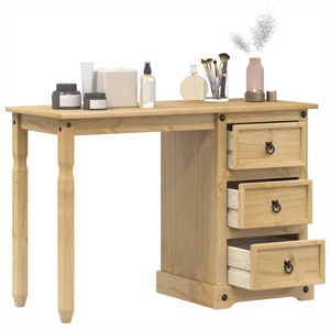 vidaXL, vidaXL Schminktisch Corona 110x50x75 cm Massivholz Kiefer