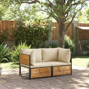 vidaXL, vidaXL 2-tlg. Garten-Sofa-Set mit Kissen Massivholz Akazie
