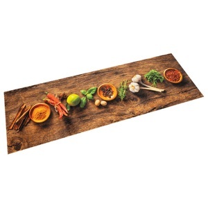 vidaXL, vidaXL Küchenteppich Waschbar Gewürze 45x150 cm Samt, vidaXL Küchenteppich Waschbar Gewürze 45x150 cm Samt