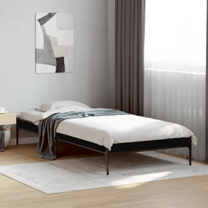 vidaXL, vidaXL Bettgestell Schwarz 100x200 cm Holzwerkstoff und Metall