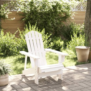 vidaXL, vidaXL Adirondack-Stuhl Weiß 69x85x90,5 cm Massivholz Tanne, vidaXL Adirondack-Stuhl Weiß 69x85x90,5 cm Massivholz Tanne