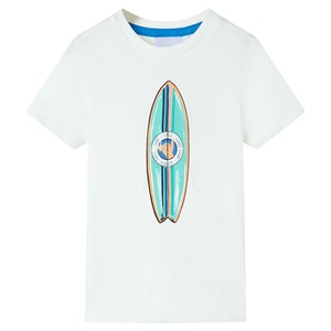 vidaXL, vidaXL Kinder-Kurzarmshirt Ecru 140