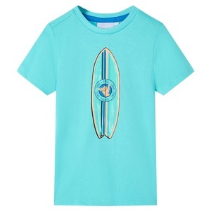 vidaXL, vidaXL Kinder-Kurzarmshirt Aquablau 92