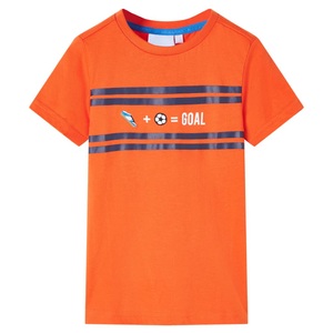 vidaXL, vidaXL Kinder-T-Shirt Dunkelorange 128, vidaXL Kinder-T-Shirt Dunkelorange 128