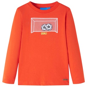 vidaXL, vidaXL Kinder-Langarmshirt mit Fußballtor Hellorange 104