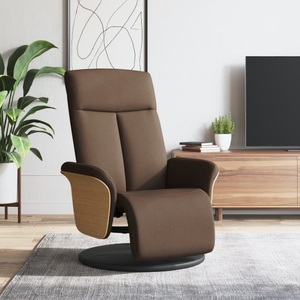 vidaXL, vidaXL Relaxsessel mit Fußteil Braun Stoff, 