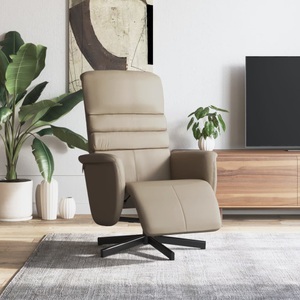 vidaXL, vidaXL Relaxsessel mit Fußteil Cappuccino-Braun Kunstleder, 