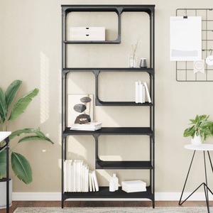 vidaXL, vidaXL Bücherregal Schwarz 81x36x176 cm Holzwerkstoff