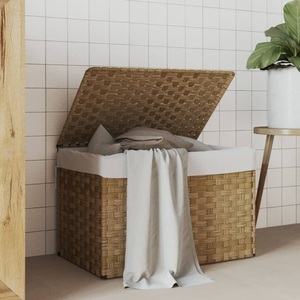 vidaXL, vidaXL Wäschekorb mit Deckel 55,5x35x34 cm Poly Rattan