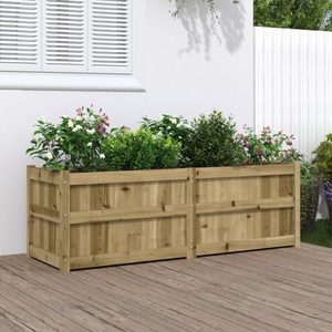 vidaXL, vidaXL Pflanzkübel 150x50x50 cm Kiefernholz Imprägniert, vidaXL Pflanzkübel 150x50x50 cm Kiefernholz Imprägniert