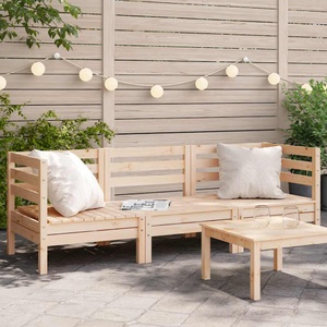 vidaXL, vidaXL Gartensofa 3-Sitzer Massivholz Kiefer, vidaXL Gartensofa 3-Sitzer Massivholz Kiefer