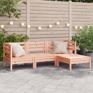 vidaXL, vidaXL Gartensofa 3-Sitzer mit Hocker Massivholz Douglasie, vidaXL Gartensofa 3-Sitzer mit Hocker Massivholz Douglasie
