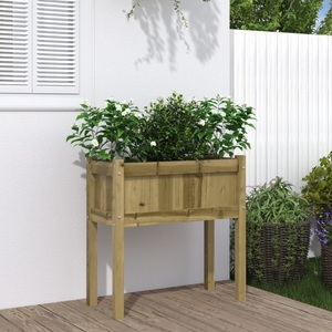 vidaXL, vidaXL Pflanzkübel mit Beinen 70x31x70 cm Kiefernholz Imprägniert, vidaXL Pflanzkübel mit Beinen 70x31x70 cm Kiefernholz Imprägniert