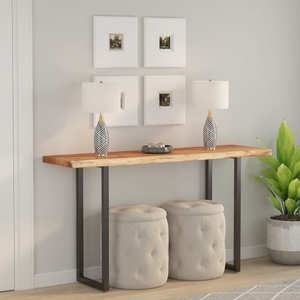 vidaXL, vidaXL Tischplatte 180x40x2,5cm Rechteckig Massivholz Akazie Baumkante, 