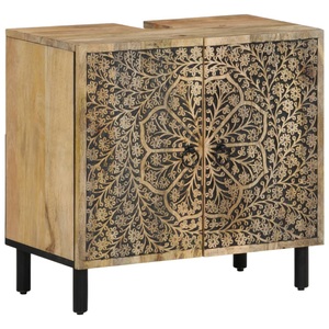 vidaXL, vidaXL Waschbeckenunterschrank 62x33x58 cm Massivholz Mango