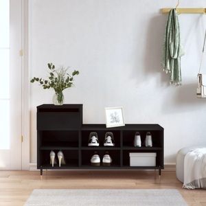 vidaXL, vidaXL Schuhregal Schwarz 102x36x60 cm Holzwerkstoff