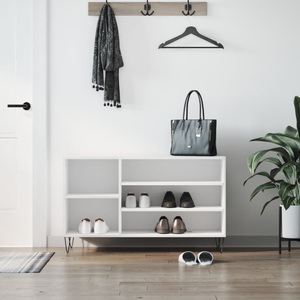 vidaXL, vidaXL Schuhregal Weiß 102x36x60 cm Holzwerkstoff