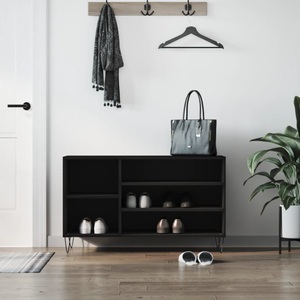 vidaXL, vidaXL Schuhregal Schwarz 102x36x60 cm Holzwerkstoff