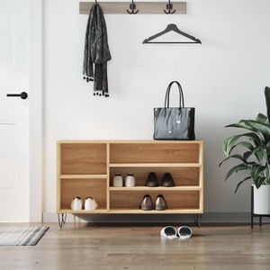vidaXL, vidaXL Schuhregal Sonoma-Eiche 102x36x60 cm Holzwerkstoff
