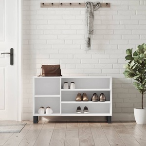 vidaXL, vidaXL Schuhregal Weiß 102x36x60 cm Holzwerkstoff