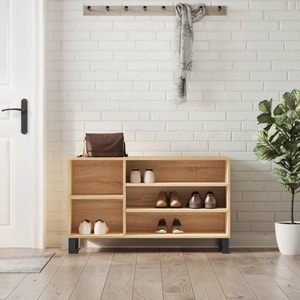 vidaXL, vidaXL Schuhregal Sonoma-Eiche 102x36x60 cm Holzwerkstoff