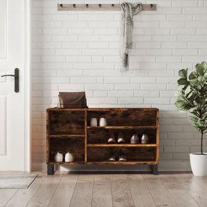 vidaXL, vidaXL Schuhregal Räuchereiche 102x36x60 cm Holzwerkstoff