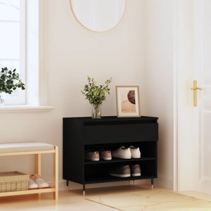 vidaXL, vidaXL Schuhregal Schwarz 70x36x60 cm Holzwerkstoff