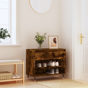 vidaXL, vidaXL Schuhregal Räuchereiche 70x36x60 cm Holzwerkstoff