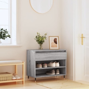 vidaXL, vidaXL Schuhregal Grau Sonoma 70x36x60 cm Holzwerkstoff