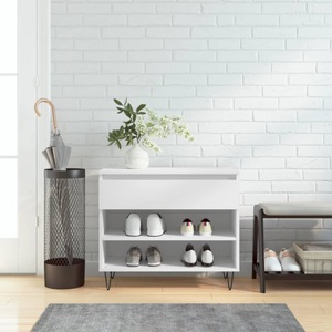 vidaXL, vidaXL Schuhregal Weiß 70x36x60 cm Holzwerkstoff