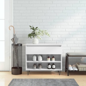 vidaXL, vidaXL Schuhregal Hochglanz-Weiß 70x36x60 cm Holzwerkstoff