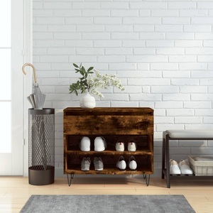 vidaXL, vidaXL Schuhregal Räuchereiche 70x36x60 cm Holzwerkstoff, vidaXL Schuhregal Räuchereiche 70x36x60 cm Holzwerkstoff